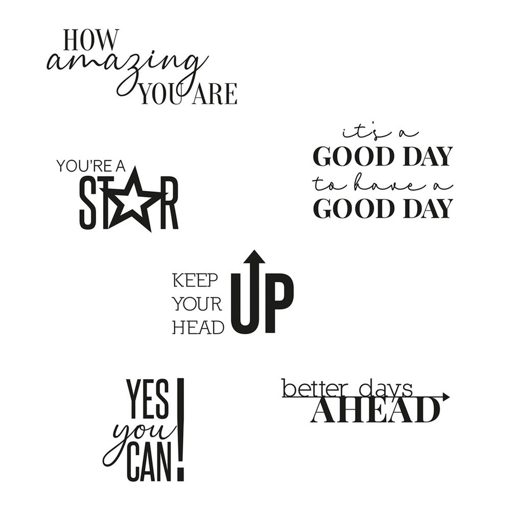 Sizzix • clear stamps set positive signs