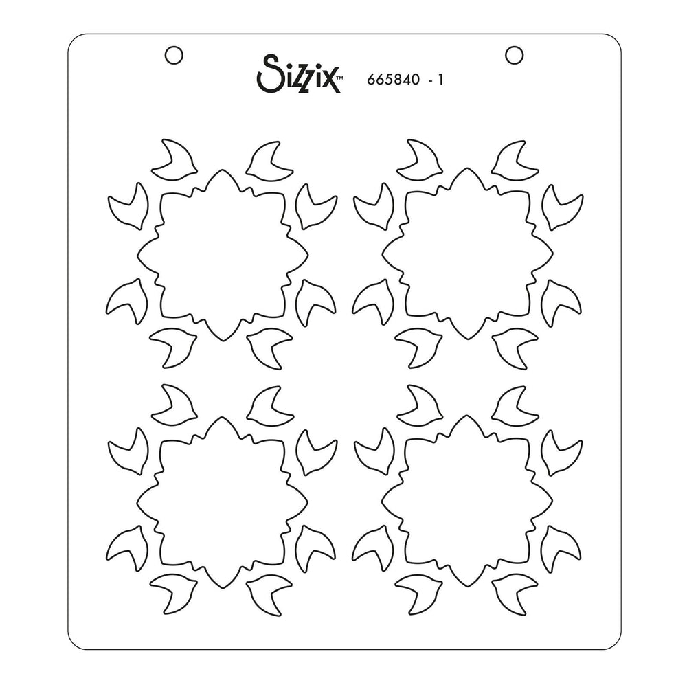 Sizzix • layered stencils geo background 4stuks