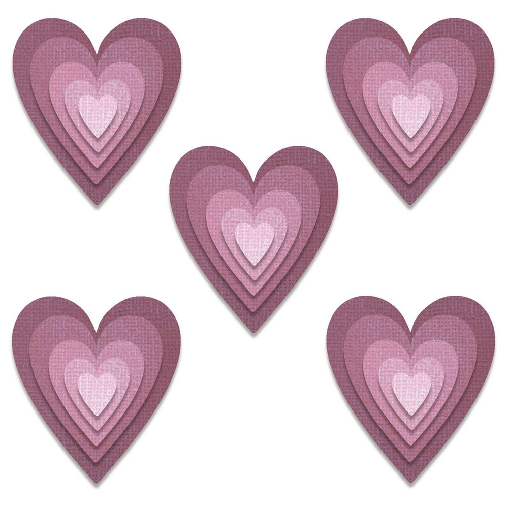 Sizzix • tim holtz thinlits die set stacked tiles hearts 25pcs