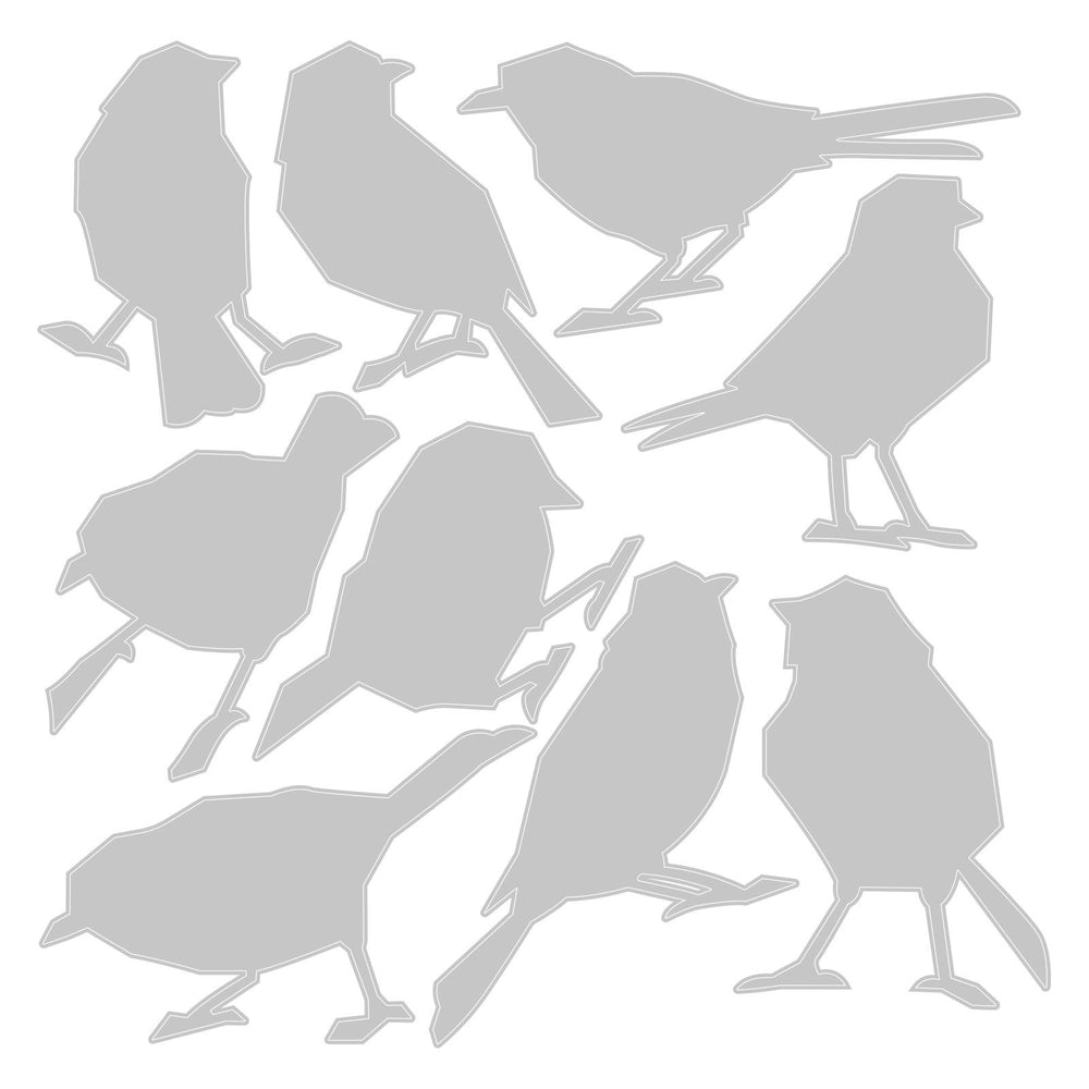 Sizzix • tim holtz thinlits die set silhouette birds 9pcs
