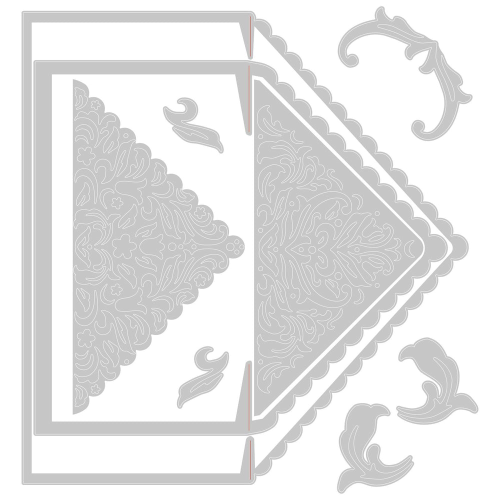 Sizzix • thinlits die set lace envelope liners 9pieces