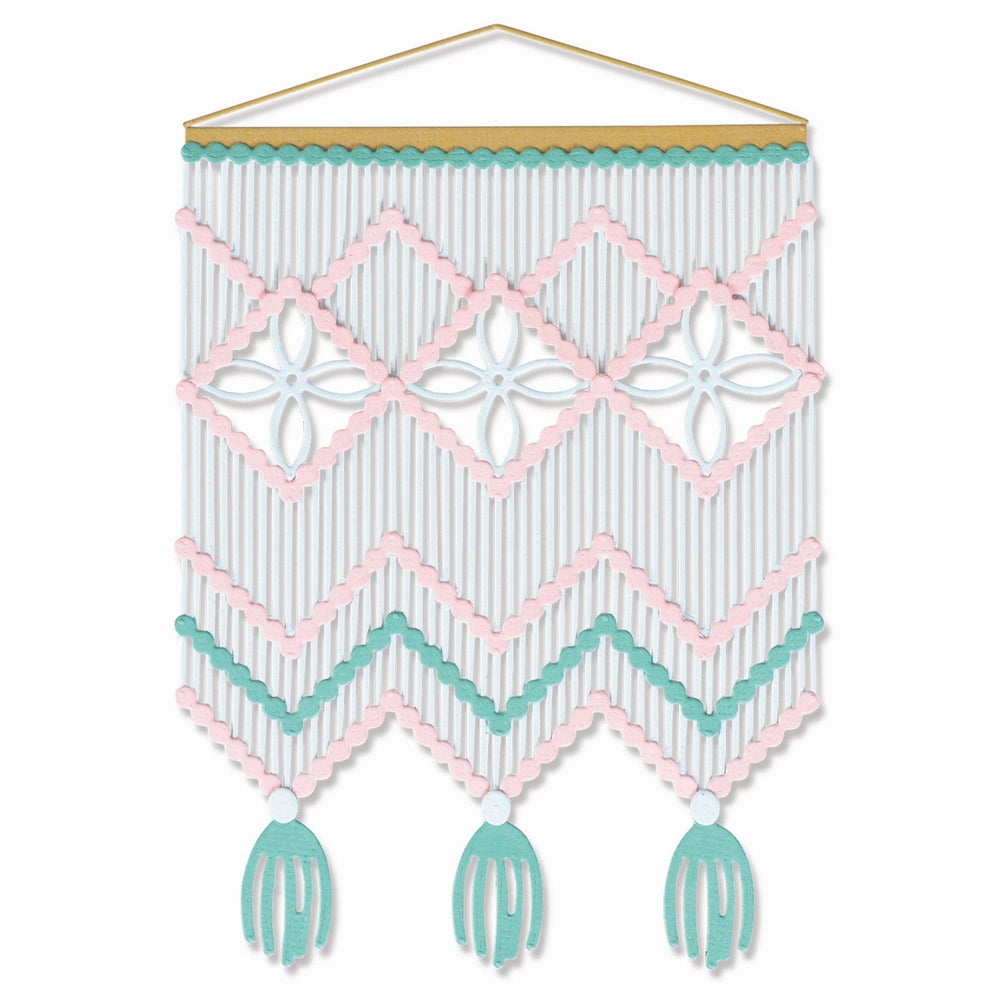 Sizzix • thinlits die set macramé card front 9pieces