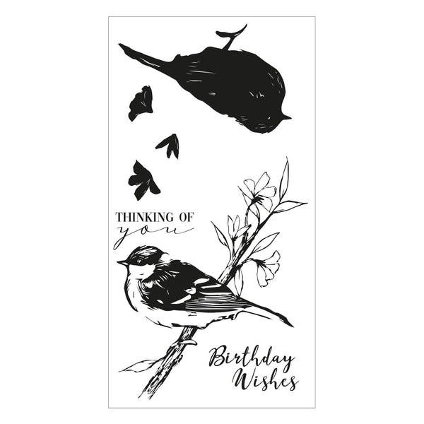 Sizzix • layered clear stamps summer bird 4stuks