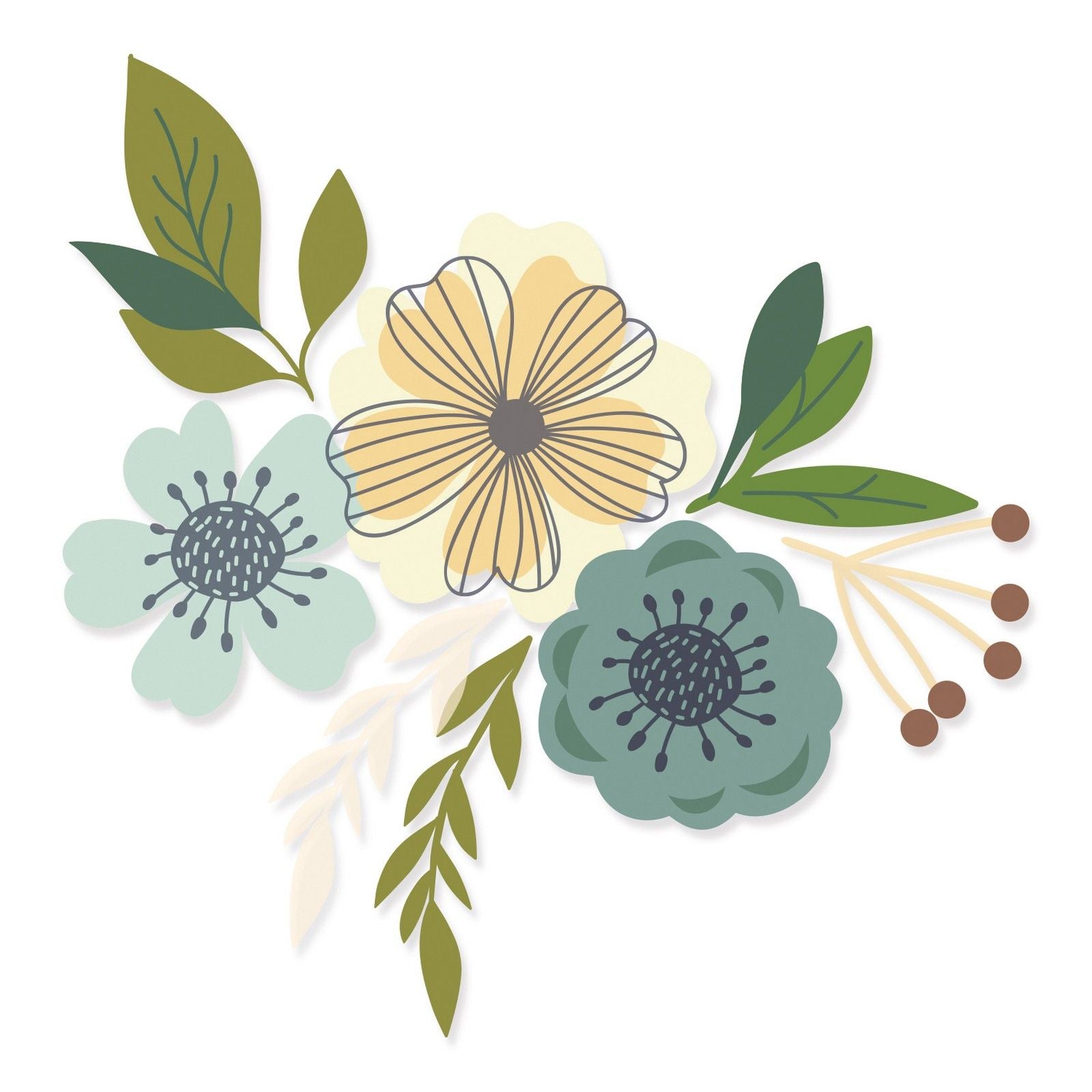 Sizzix • layered clear stamps blossoms