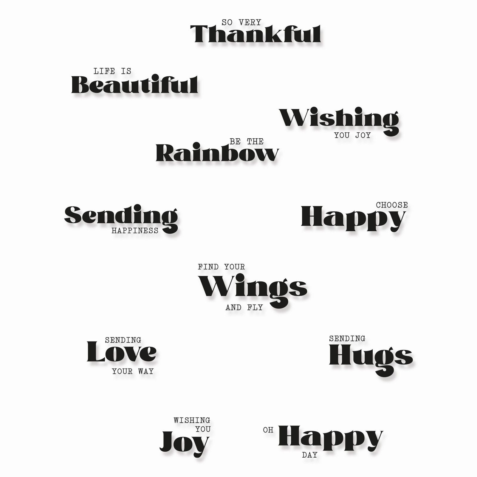 Sizzix • clear stamps set good vibes nr4 12pieces
