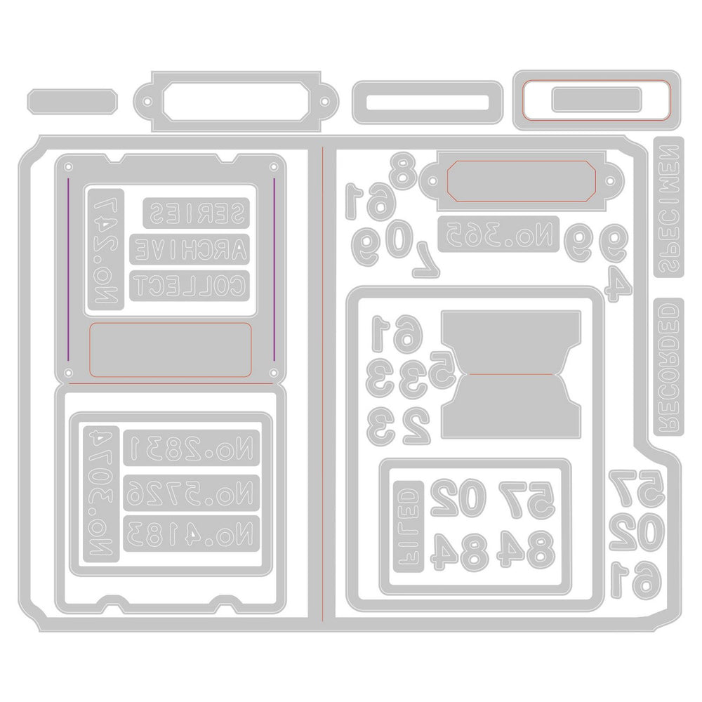 Sizzix • tim holtz thinlits die set specimen 54pcs