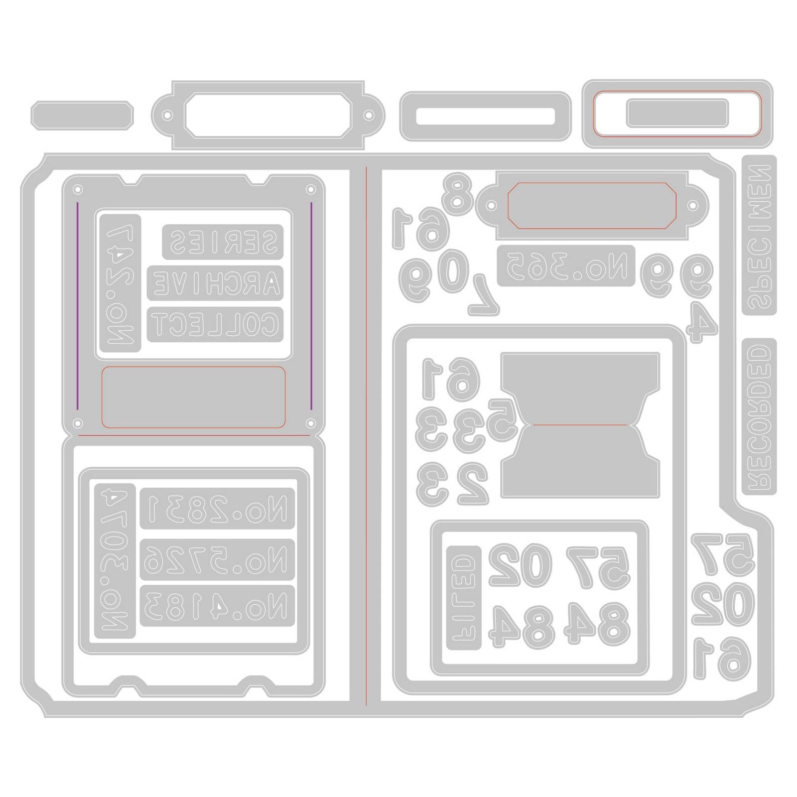 Sizzix • tim holtz thinlits die set specimen 54pcs