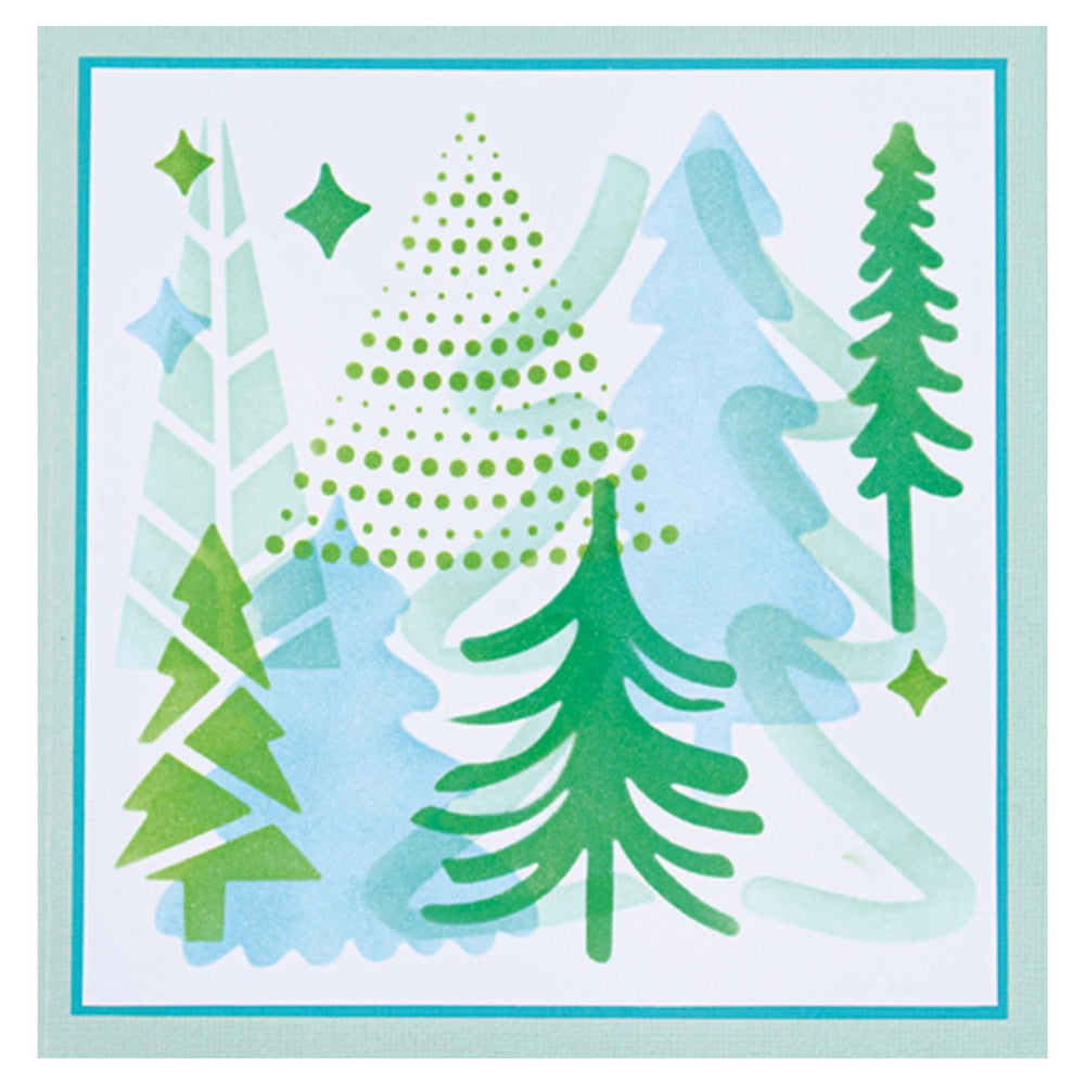 Sizzix • layered stencils doddle trees 4stuks