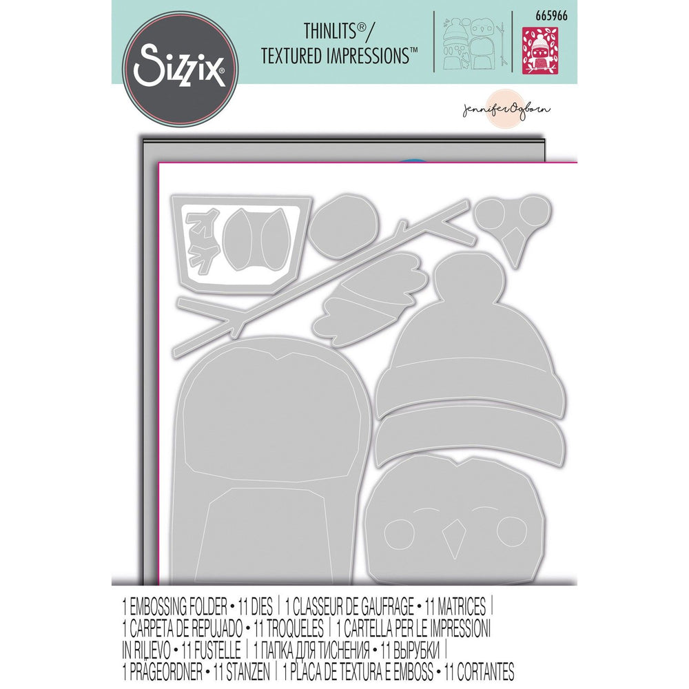 Sizzix • impresslits embossing folder cozy owl
