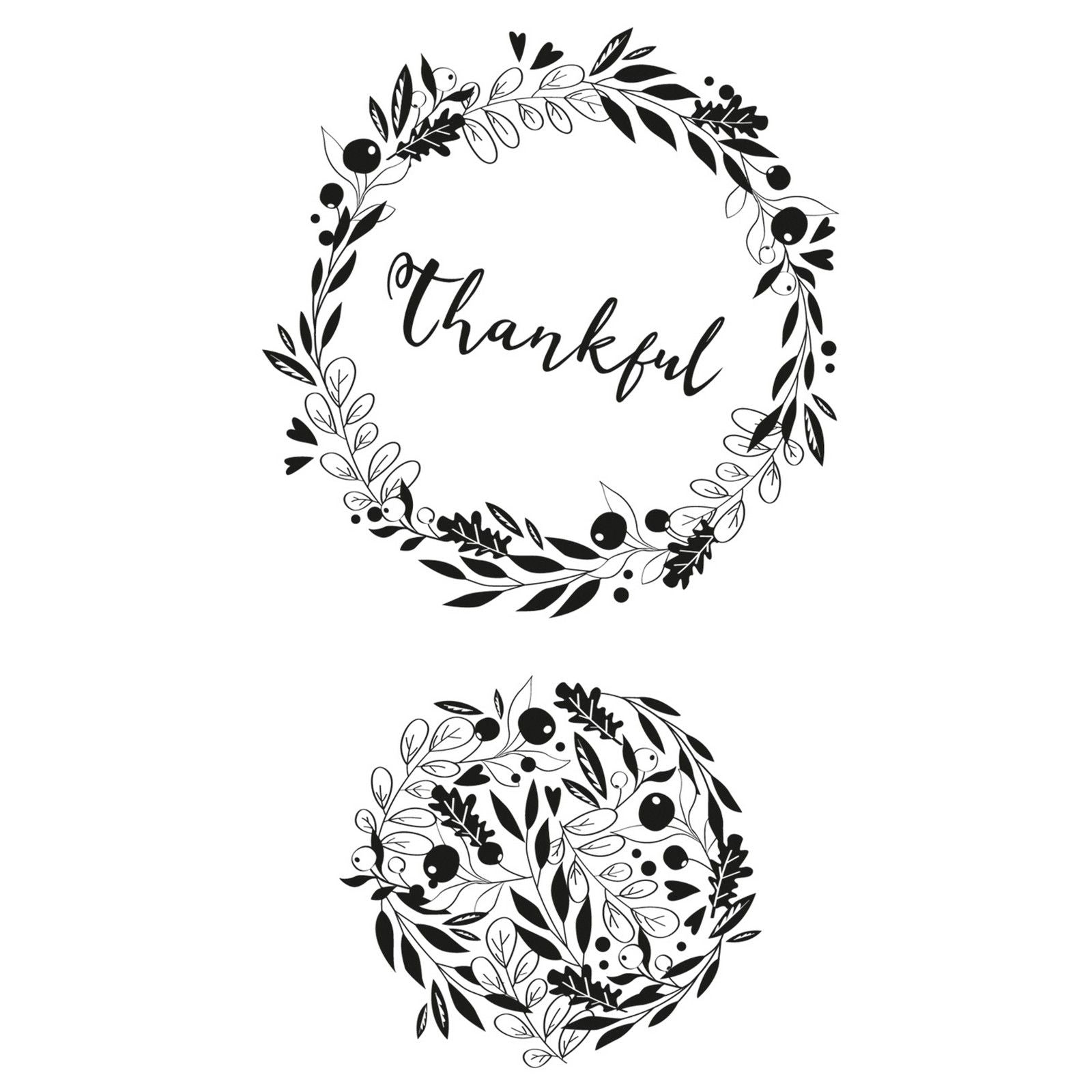 Sizzix • clear stamps autumn wreath