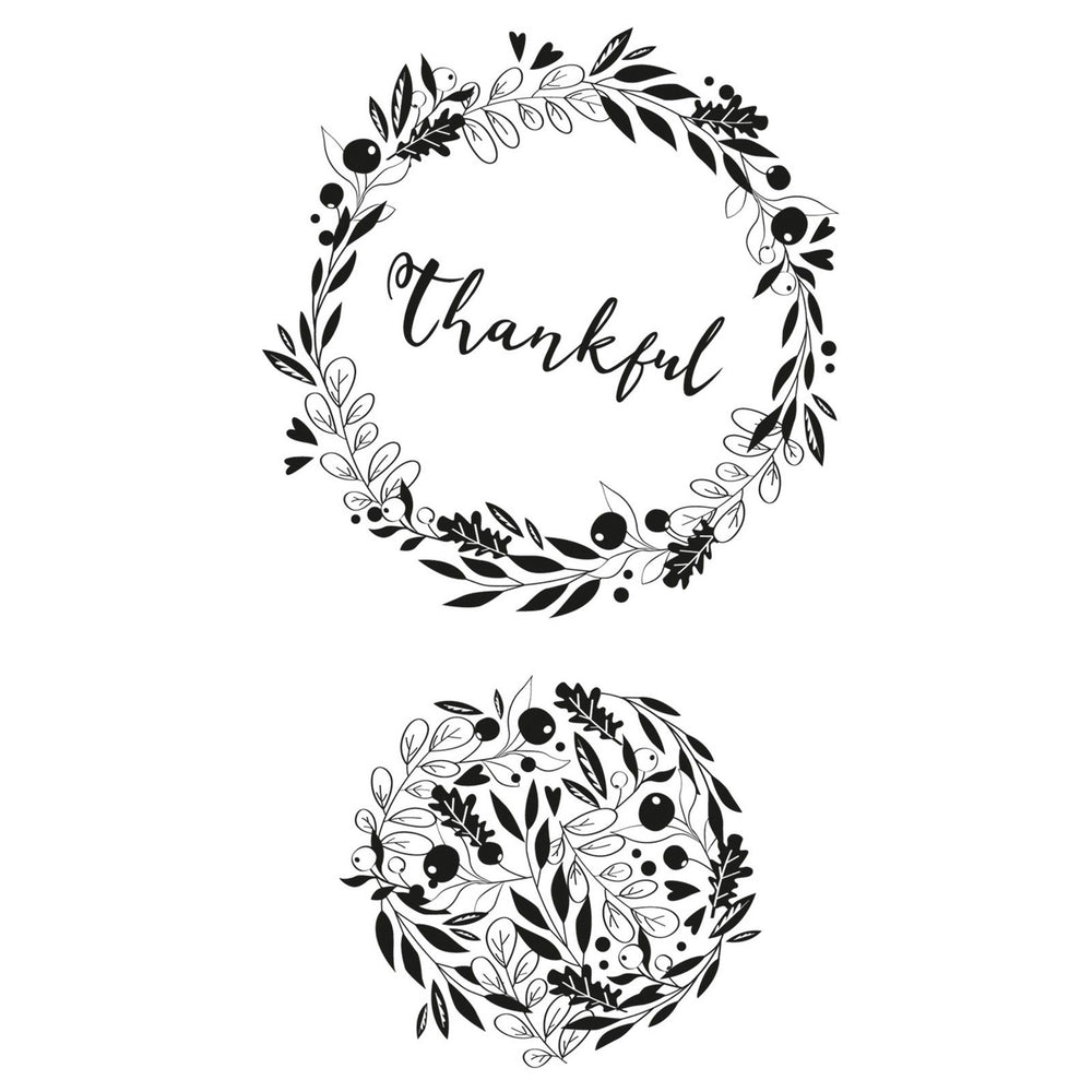 Sizzix • clear stamps autumn wreath