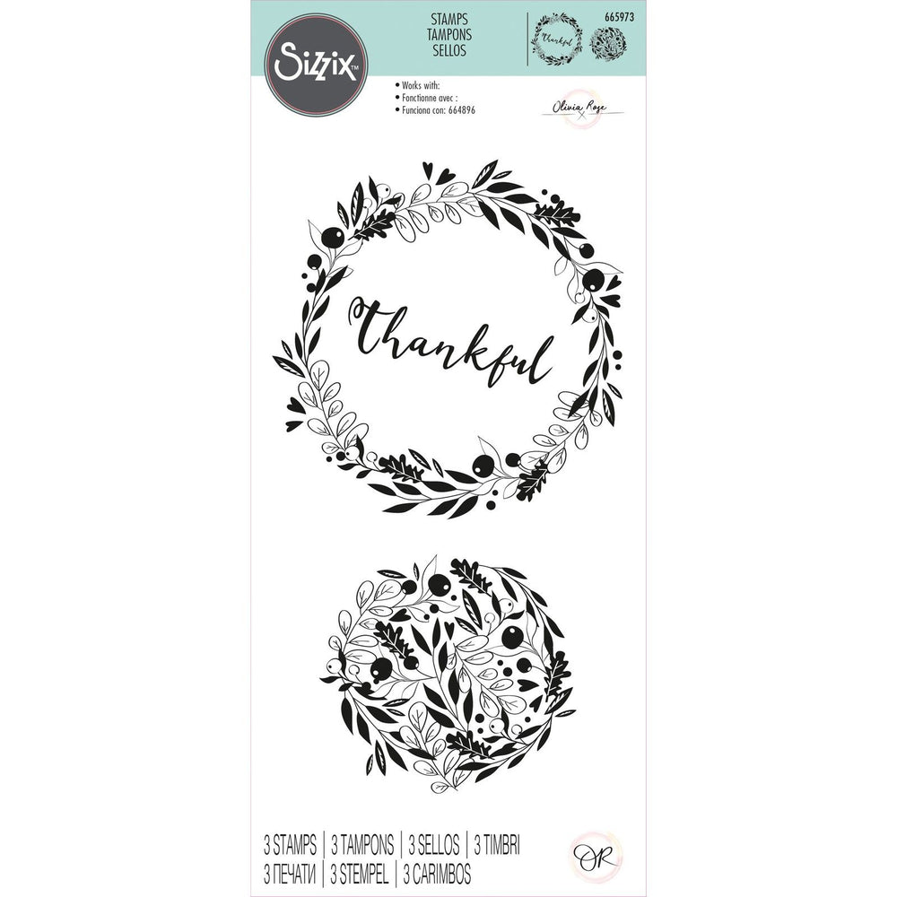 Sizzix • clear stamps autumn wreath