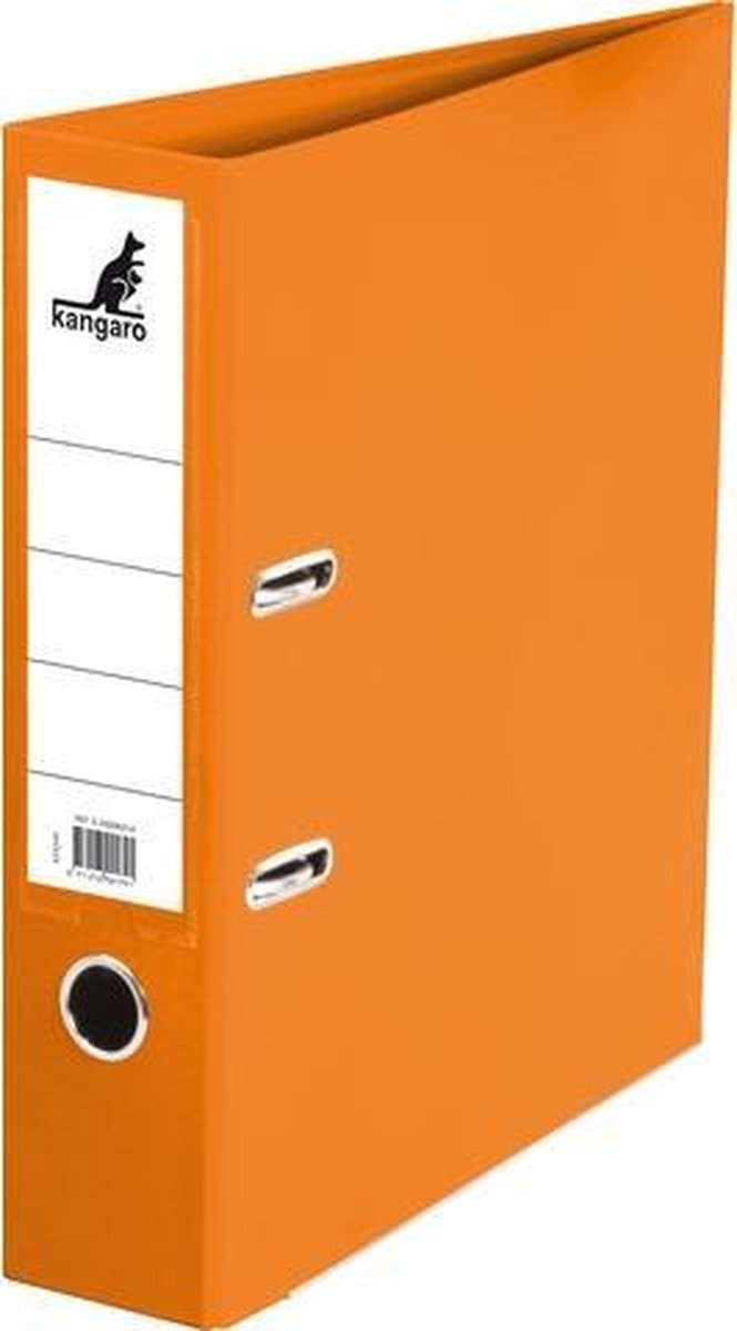 Kangaro ordner - a4 - 2-rings - oranje - rugbreedte 75mm - k-3000k074