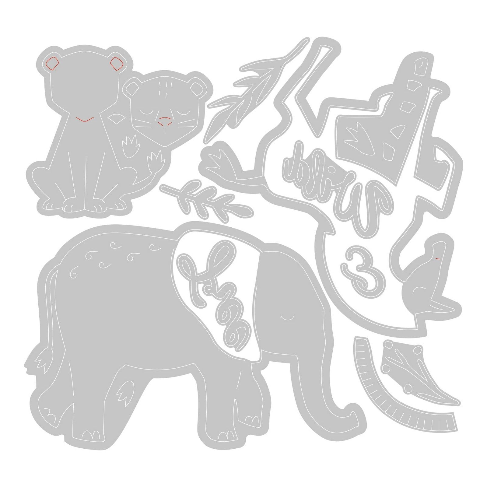 Sizzix • framelits die set with stamps floral safari