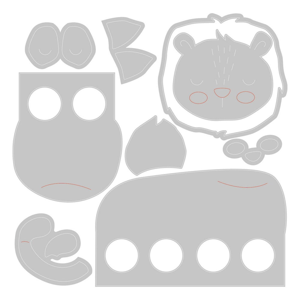 Sizzix • thinlits die set animal finger puppets