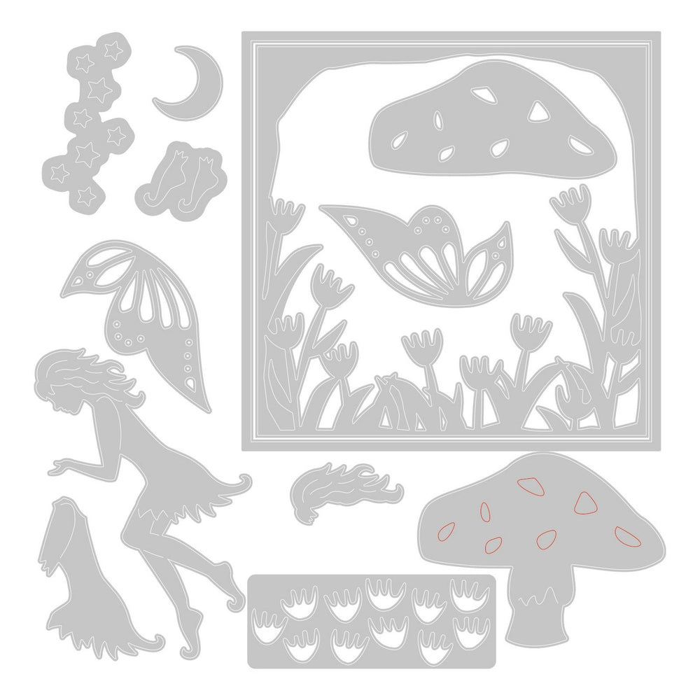 Sizzix • thinlits die set fairy scene