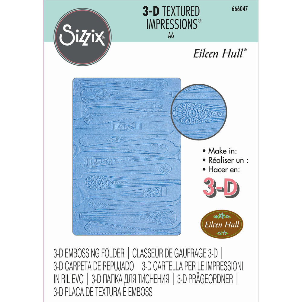 Sizzix • 3-d textured impressions embossing folder silverware