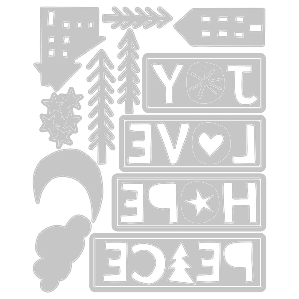 Sizzix • tim holtz thinlits die set christmas cutouts 16pcs