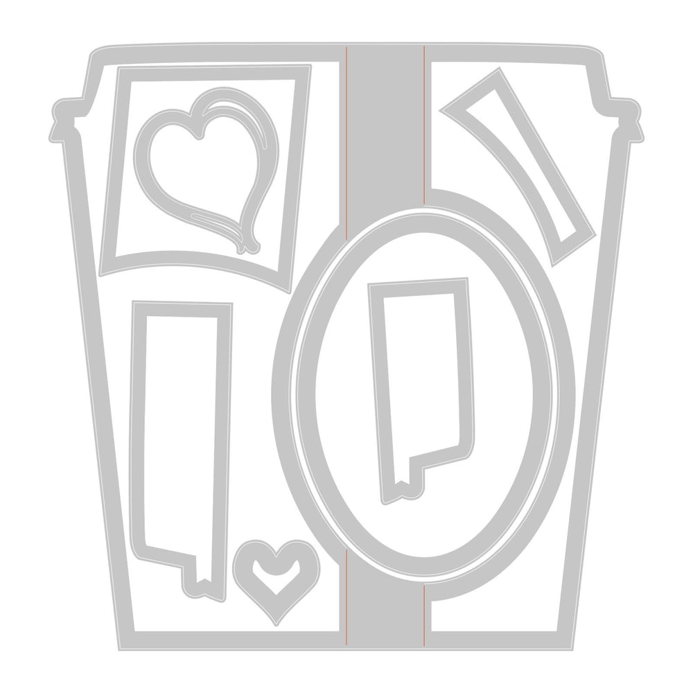 Sizzix • thinlits die set card café 8stuks