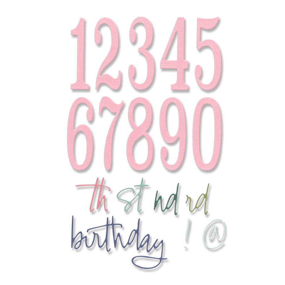 Sizzix • thinlits die set fabulous birthday numbers by debi potter