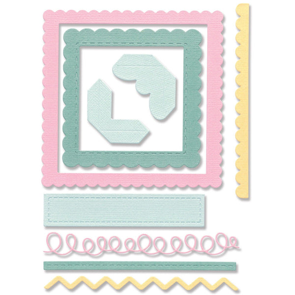 Sizzix • thinlits die set fabulous frames borders by debi potter