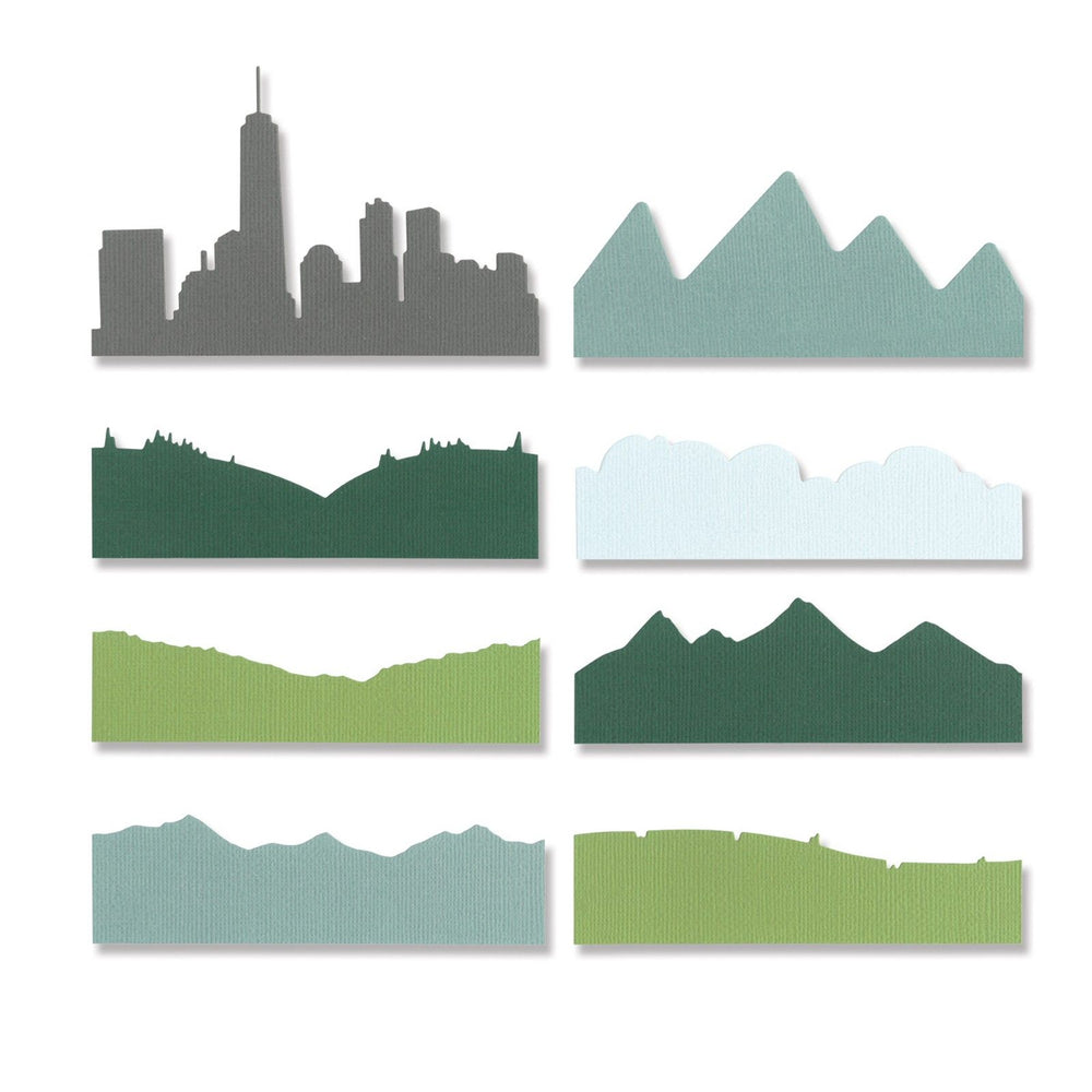 Sizzix • thinlits die set skyline silhouettes by josh griffiths