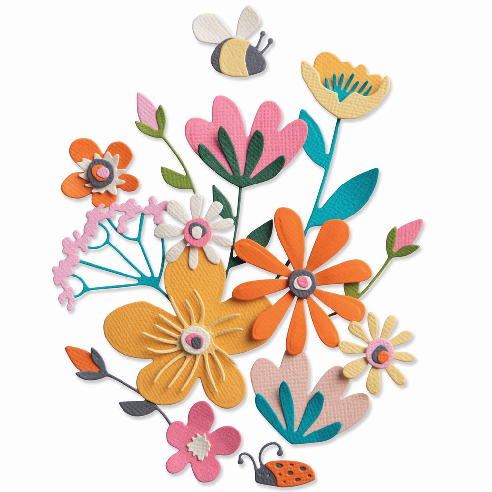 Sizzix • thinlits die set fabulous bold florals 16pcs