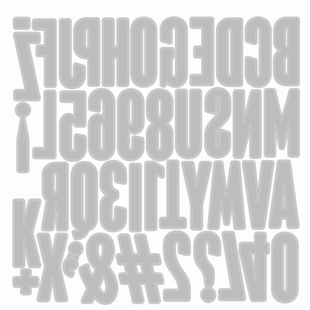 Sizzix • alphanumeric bulletin by tim holtz