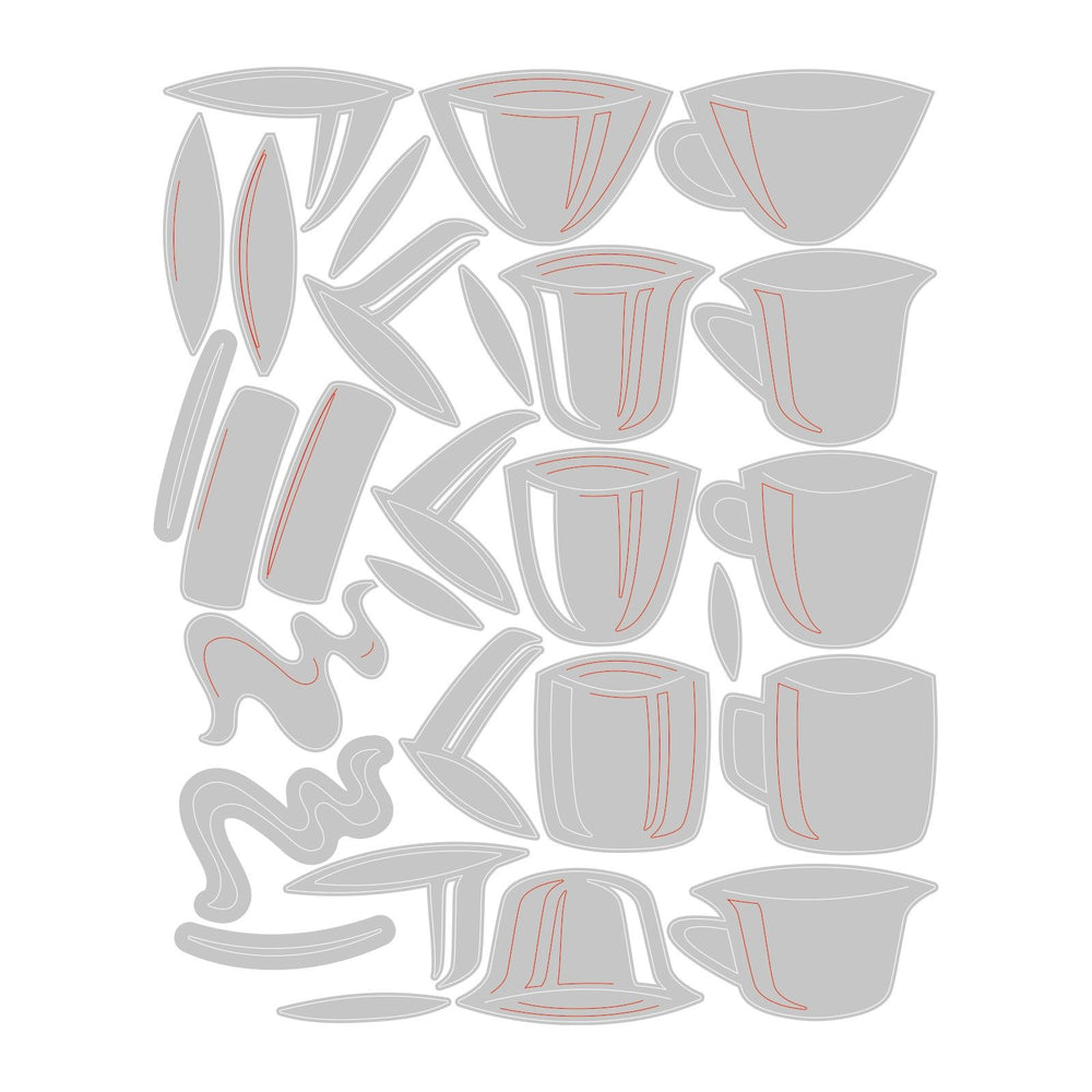 Sizzix • tim holtz thinlits die set papercut café 28pcs
