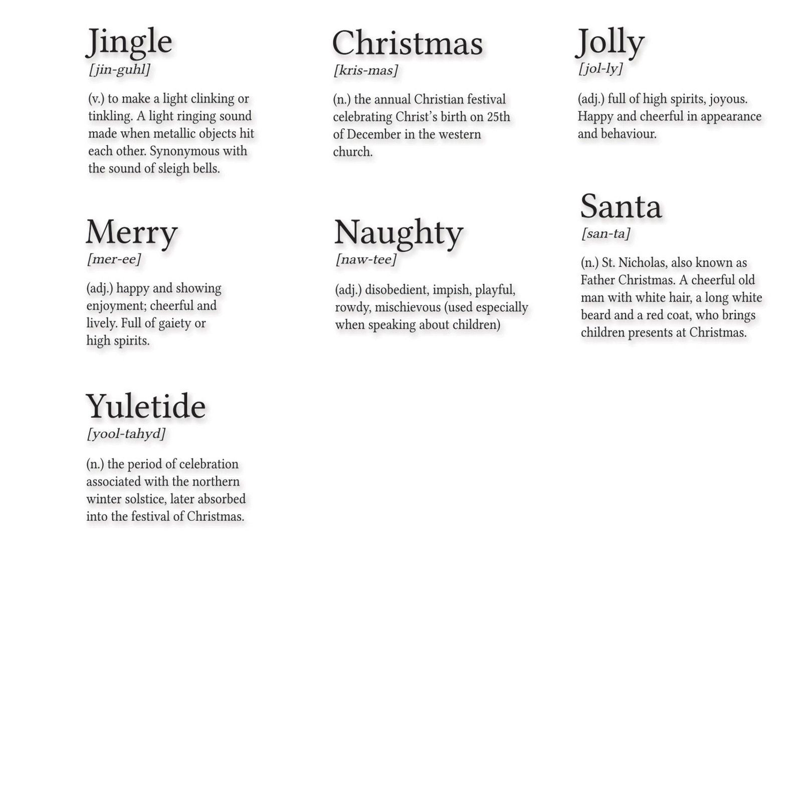 Sizzix • clear stamps festive dictionary definitions