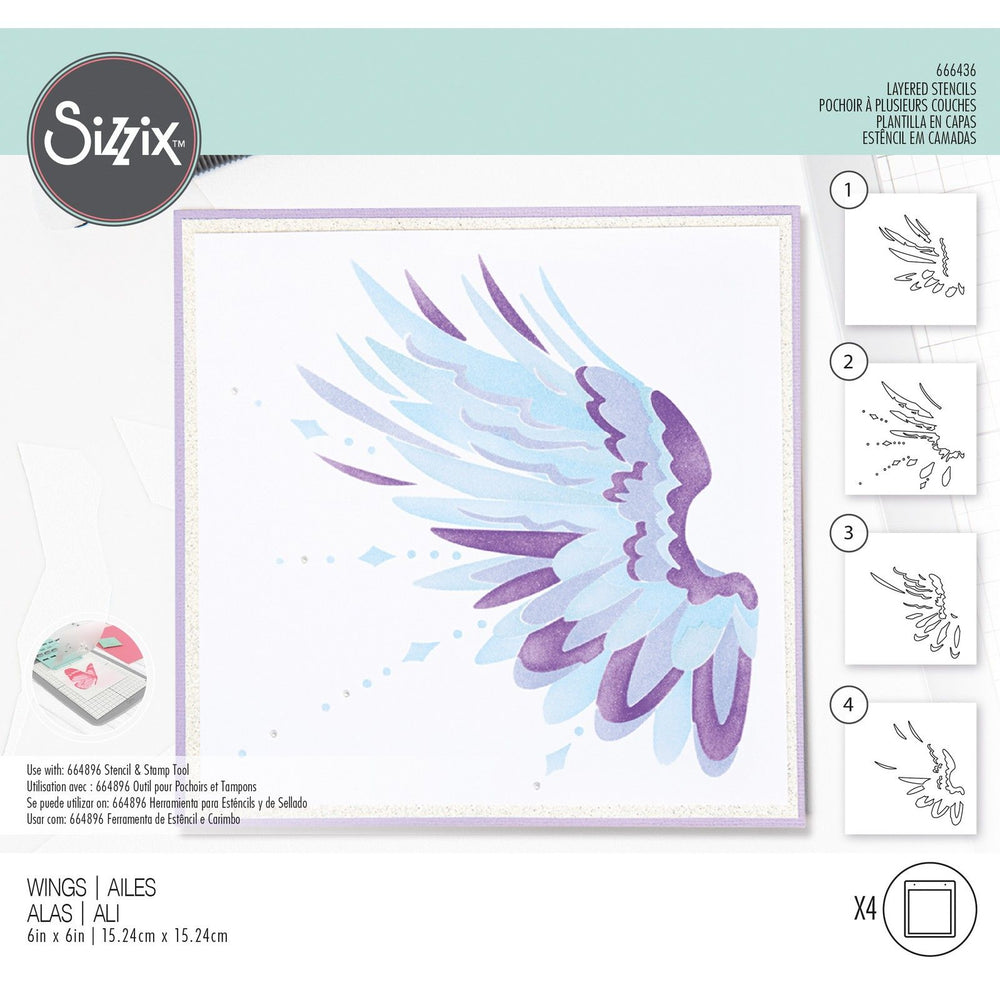 Sizzix • layered stencils wings