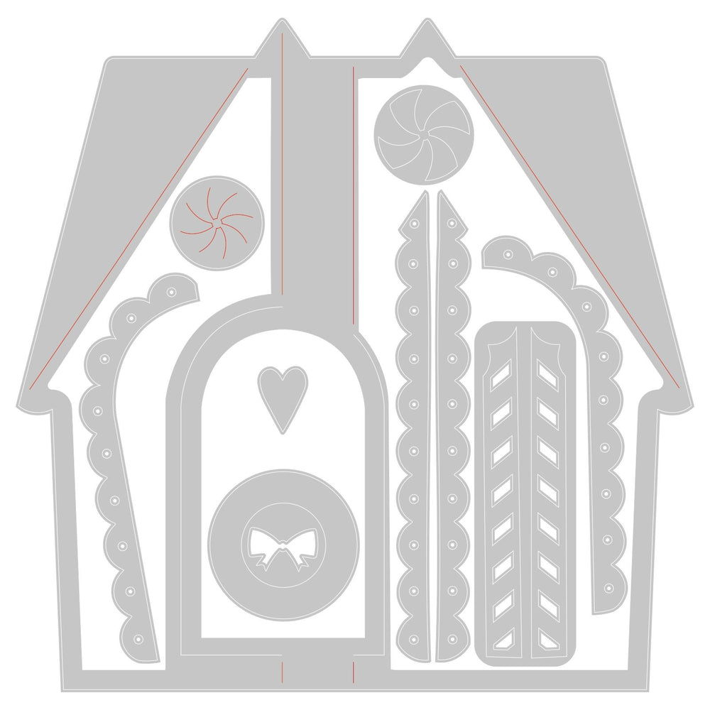 Sizzix • thinlits die set card gingerbread house
