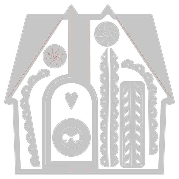 Sizzix • thinlits die set card gingerbread house