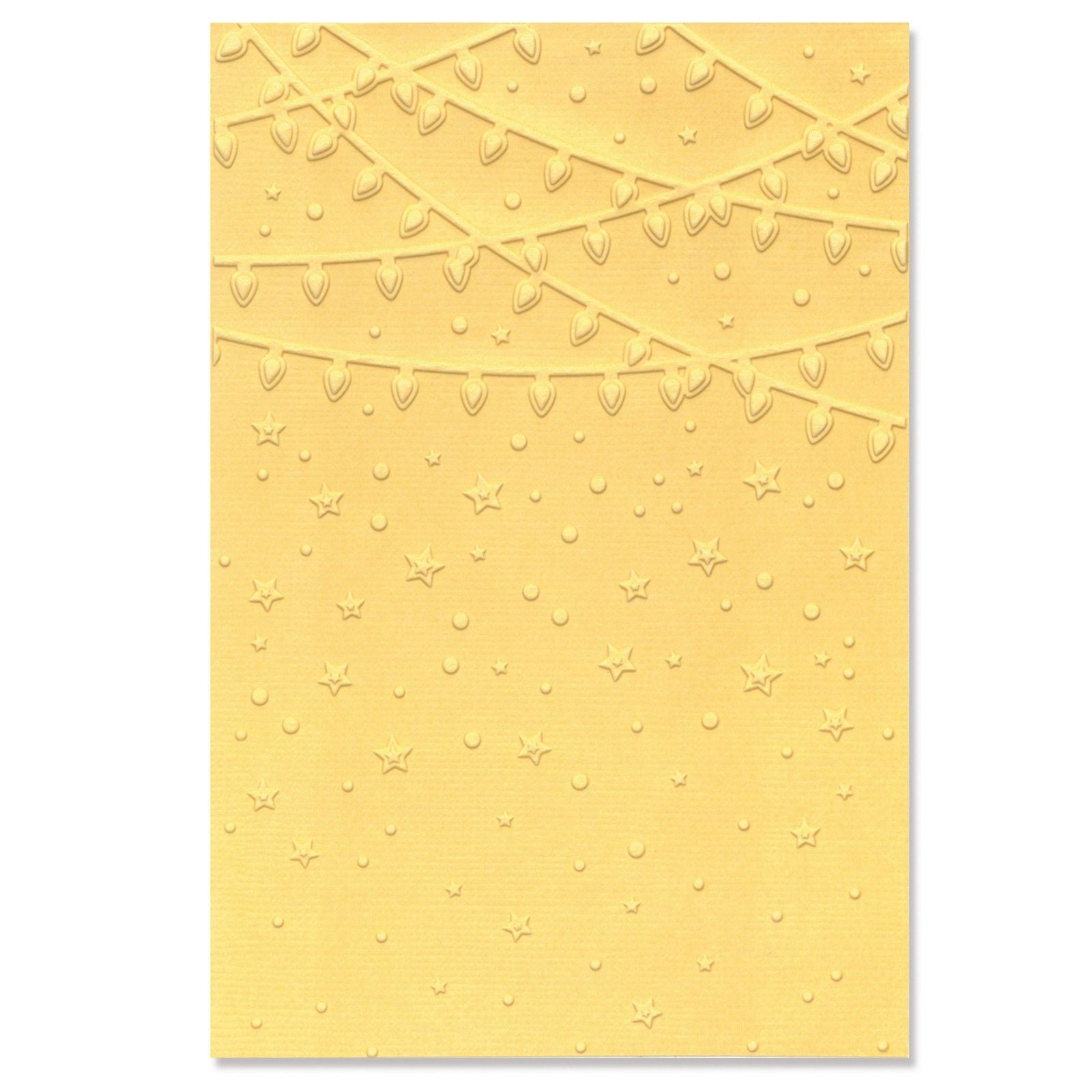 Sizzix • multi-level textured impressions embossing folder stars and lights