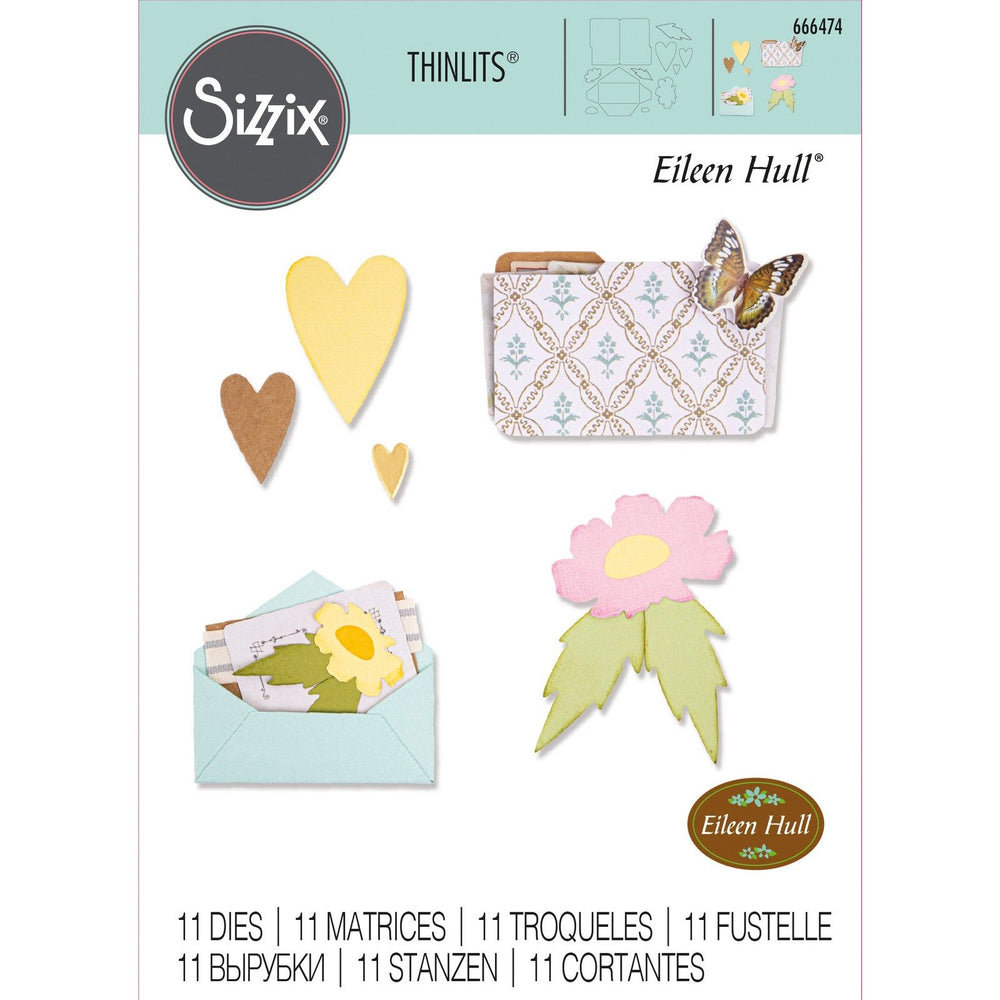 Sizzix • thinlits die set envelope folder flowers set