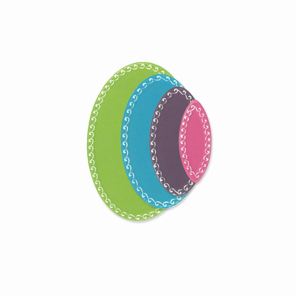 Sizzix • framelits die set fanciful clare classic ovals 9pcs