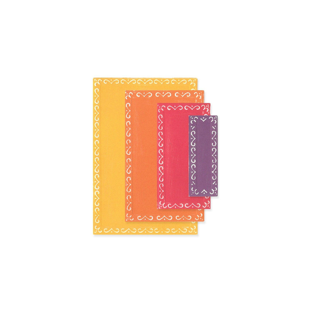 Sizzix • framelits die set fanciful renee deco rectangles 9pcs