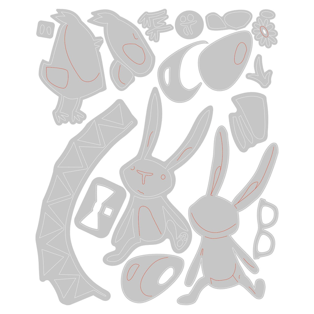 Sizzix • tim holtz thinlits die set vault bunny chick