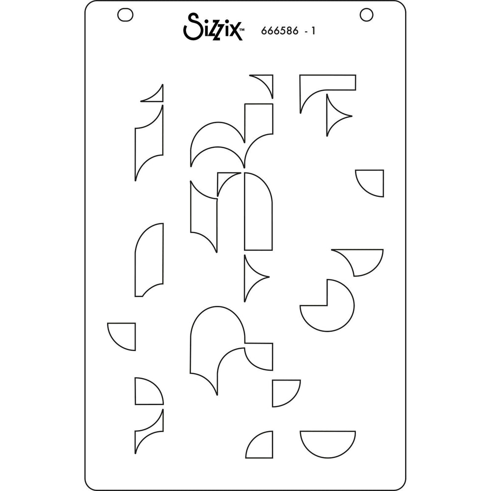 Sizzix • cosmopolitan layered stencils a6 around the block 4pcs