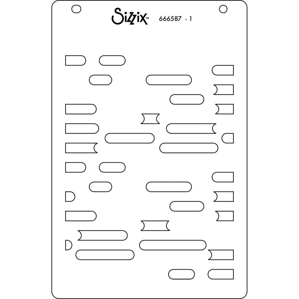 Sizzix • cosmopolitan layered stencils a6 downtown 4pcs