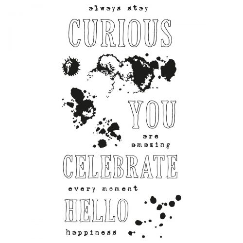 Sizzix • clear stamps set hello you sentiments 13pcs