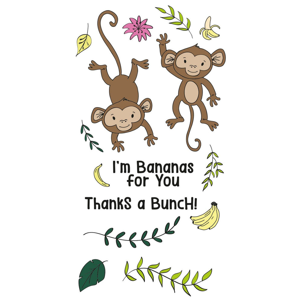 Sizzix • clear stamp set going bananas 15pcs