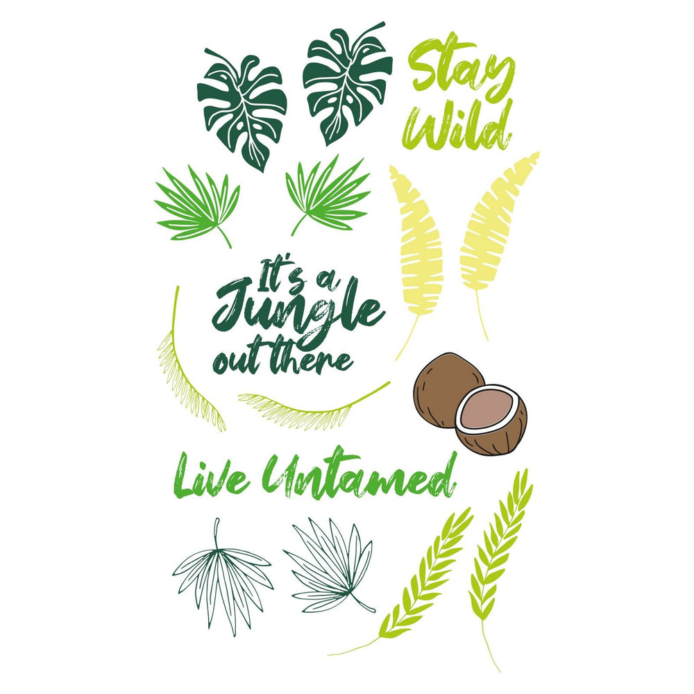 Sizzix • clear stamp set stay wild 18pcs