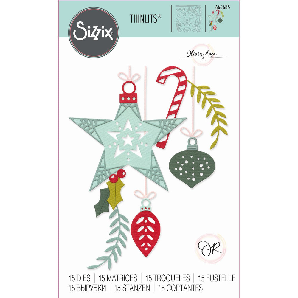 Sizzix • thinlits die set festive decorations 15pcs