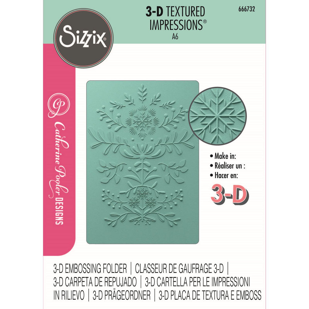 Sizzix • 3d textured impressions embossing folder yuletide