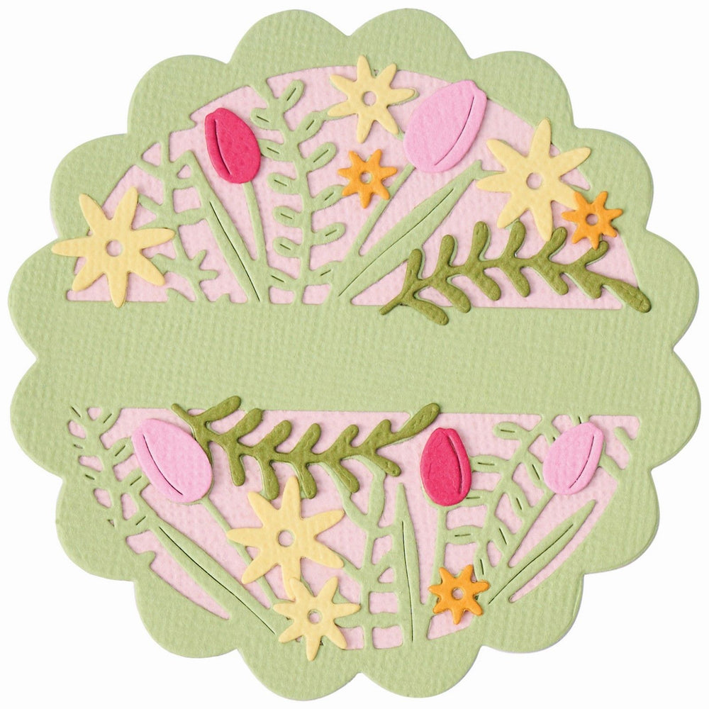 Sizzix • thinlits die set tulips blooms circle 6pcs