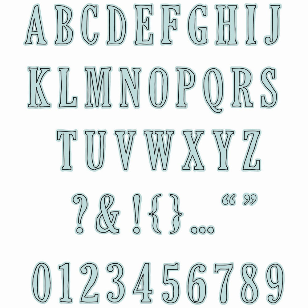 Sizzix • clear stamps with framelits fine line alpha 01 60pcs