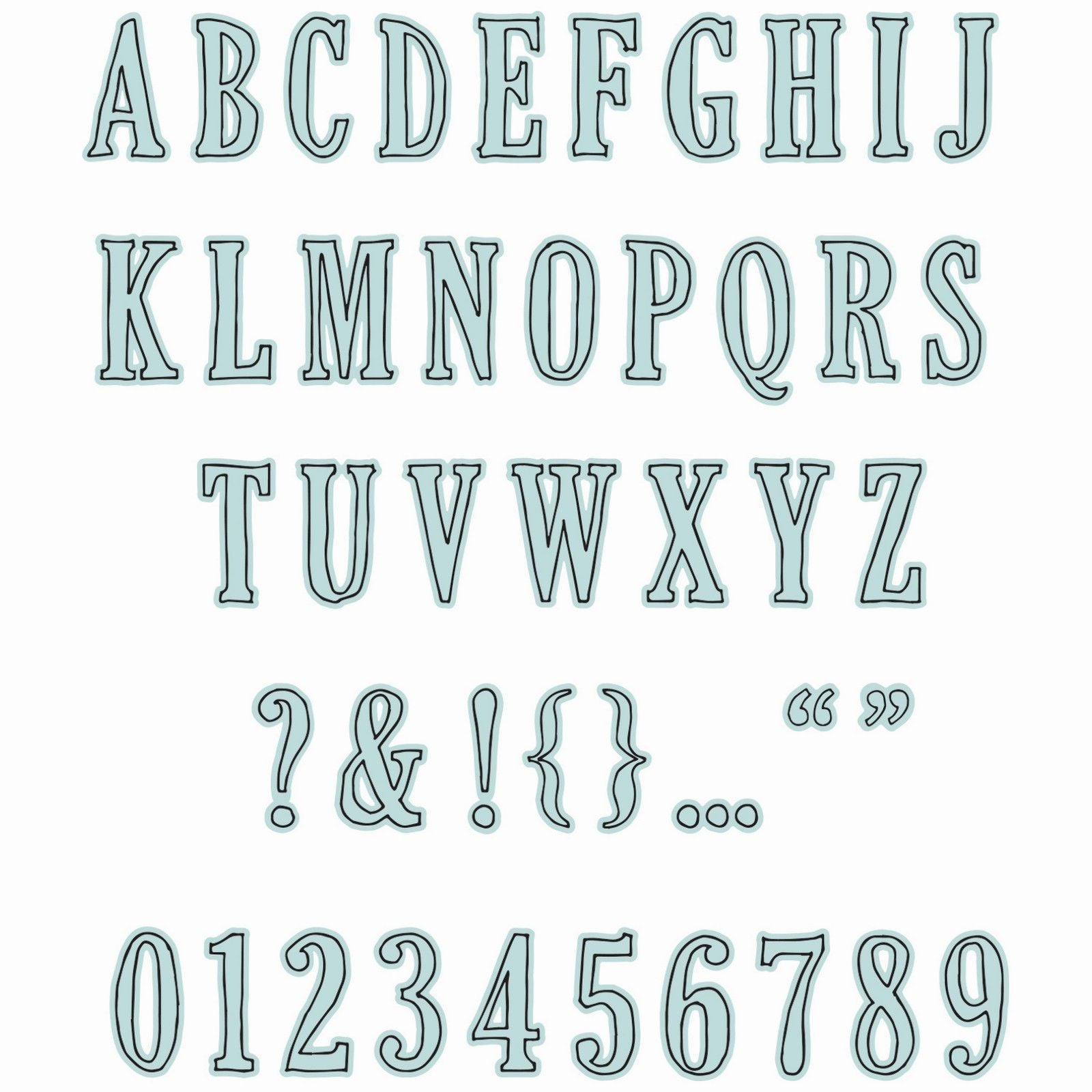 Sizzix • clear stamps with framelits fine line alpha 01 60pcs