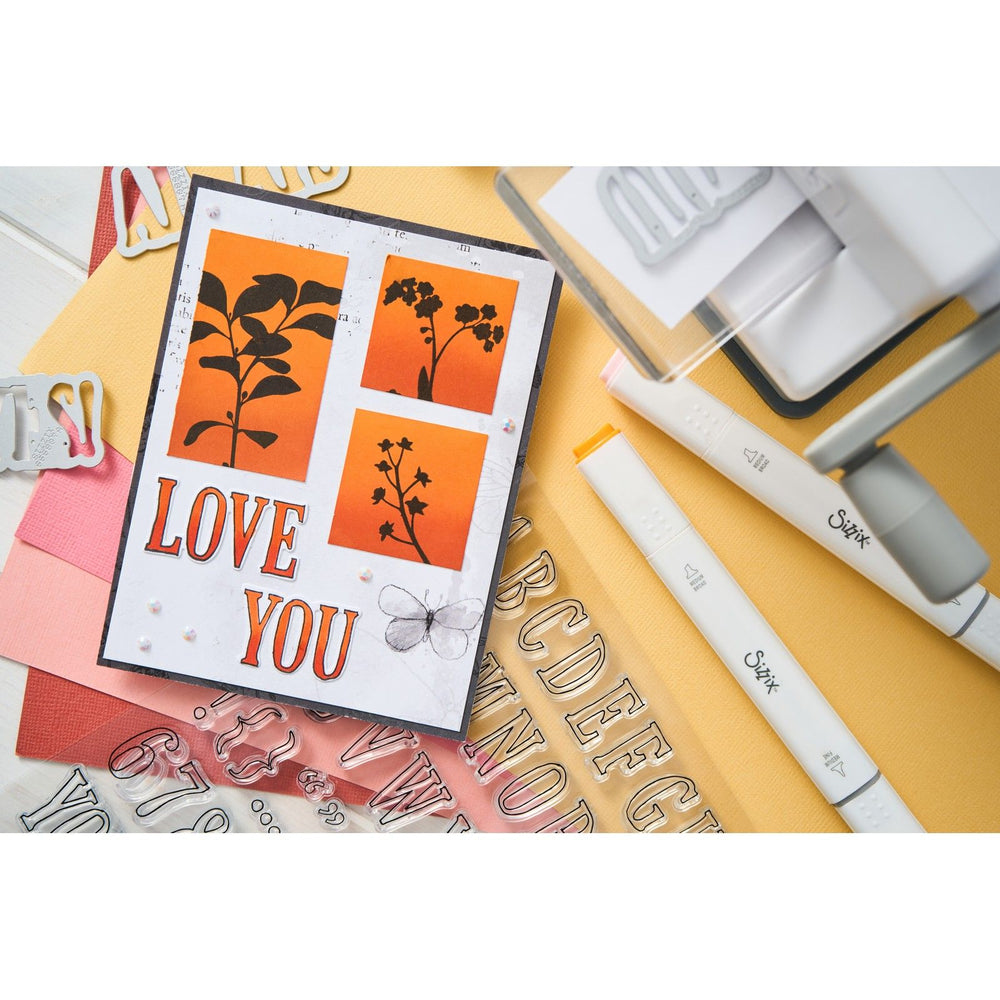 Sizzix • framelits die set fine line alpha 02 45pcs