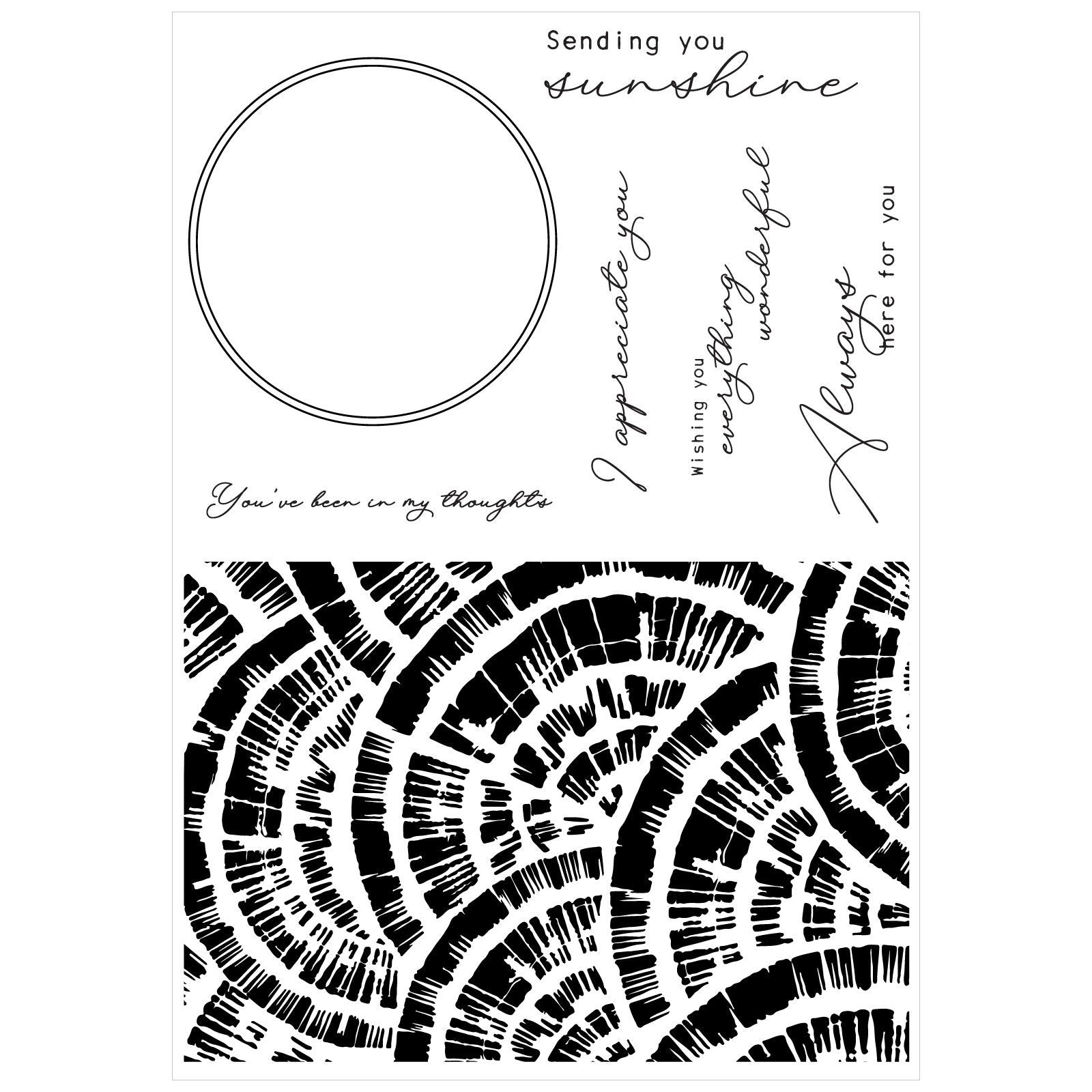 Sizzix • creative coordinations clear stamps with framelits radiance 8pcs
